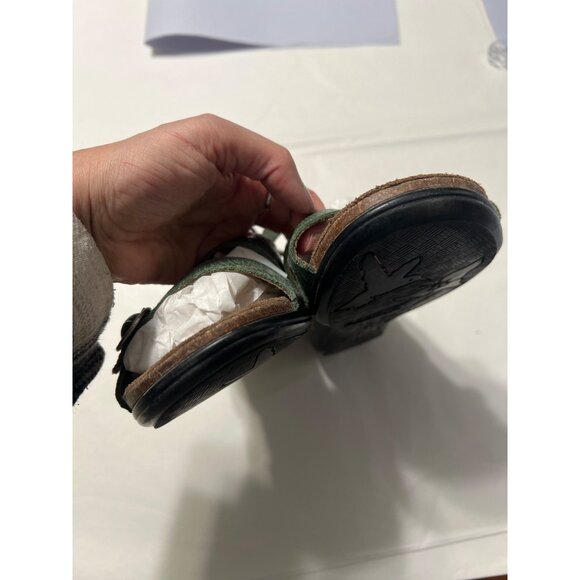 Dansko Womens Size 39 Leather Sandals Light Metallic Green - Picture 4 of 10